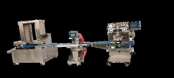 سعر جيد Automated Chicken Breast Dog Food Encrusting Line | Integrated with Cutter & Tray Arranger الانترنت